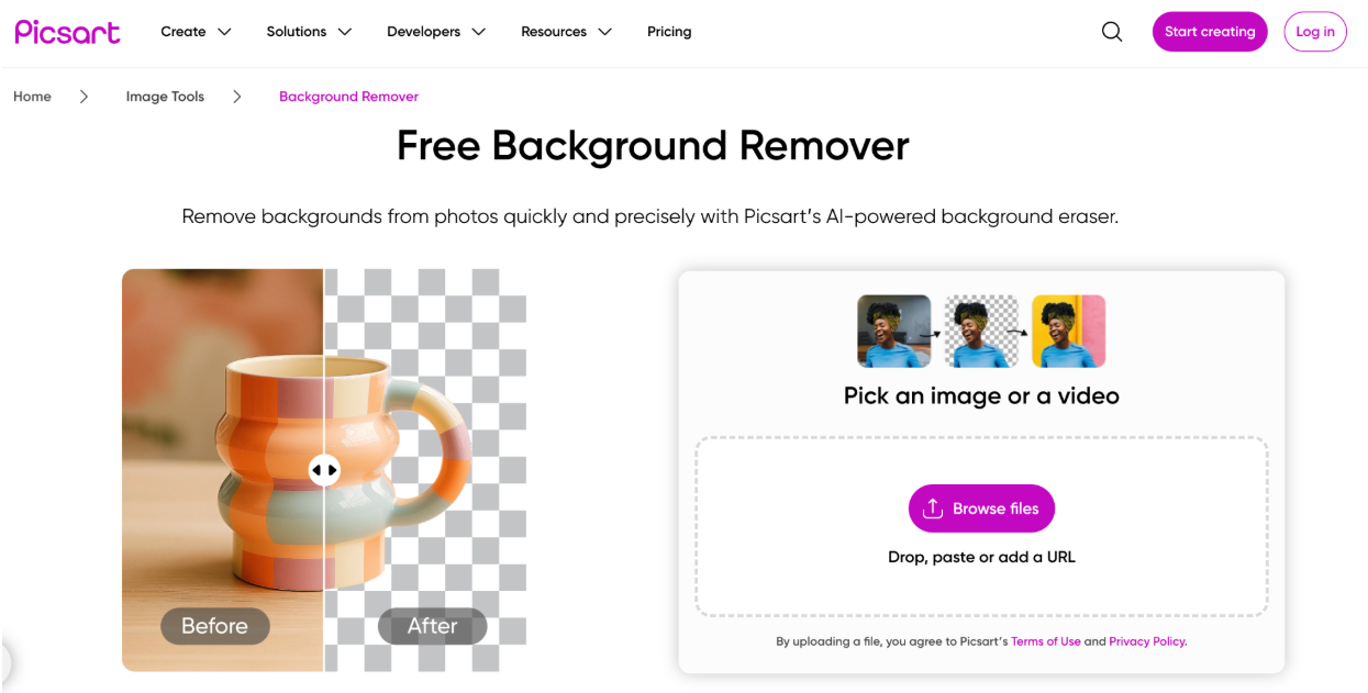 Picsart Free Background Remover