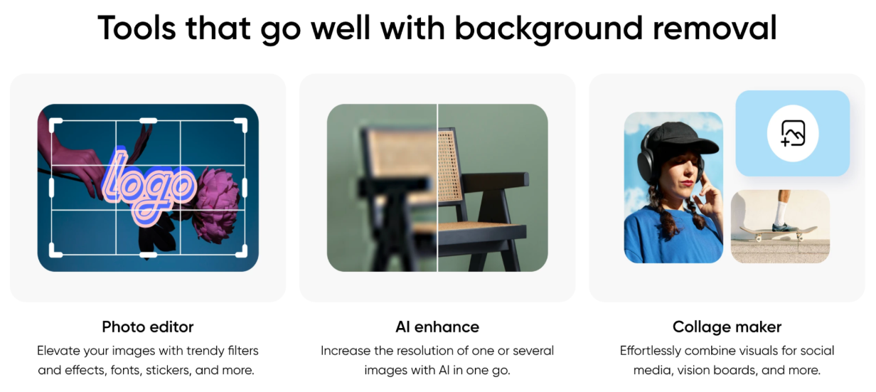 Tools that go well with background removal