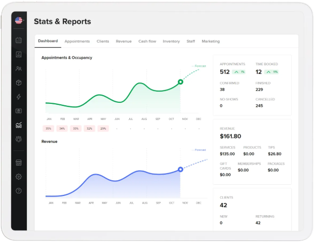 Booksy Biz Stats & Reports
