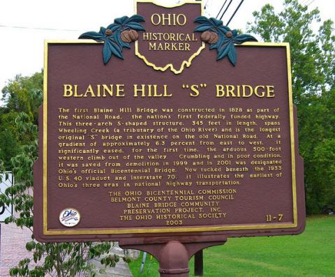 Blaine Hill Bridge Historic Marker Blaine Hill Bridge Historic Marker