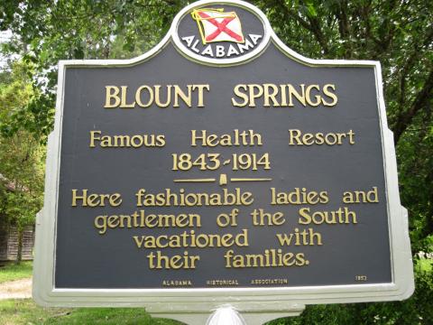 Blount Springs AL historic marker