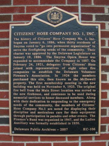 Citizens Hose Company NO. 1 Historic Marker