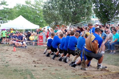 A classic tug-of-war contest A classic tug-of-war contest