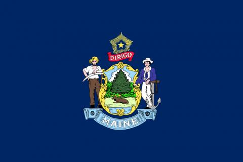 Maine state flag Maine state flag