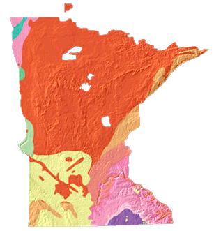 Minnesota geology and topography Minnesota geology and topography map