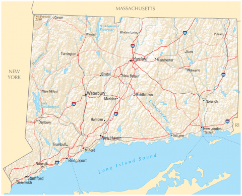 Map of Connecticut Map of Connecticut
