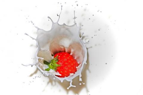 Strawberry and milk Strawberry and milk