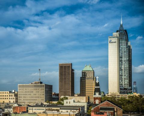 Mobile AL city skyline Mobile AL city skyline