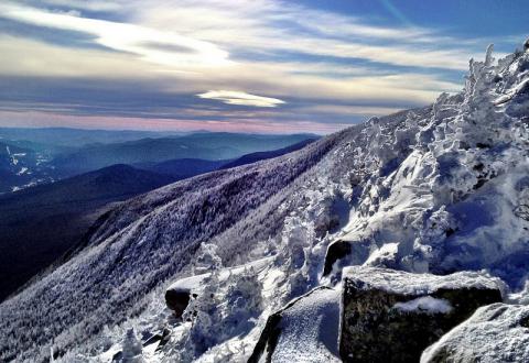 Winter on Cannon Mountain in New Hampshire