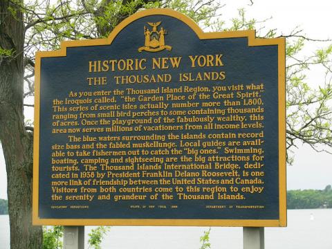 Historic marker in New York