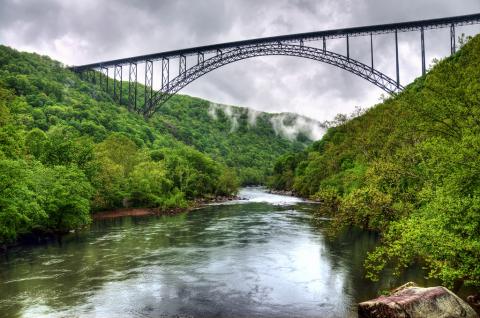 West Virginia landmark - New River bridge Bridge spanning the New River Gorge in West Virginia