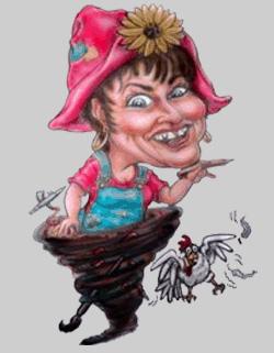 Teresa Farrington self-caricature