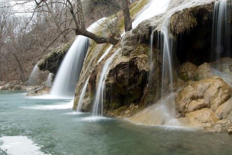 Winter Waterfall in Oklahoma