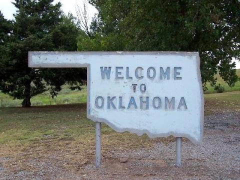 Oklahoma welcome sign