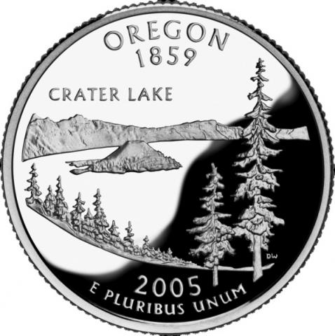Reverse of Oregon quarter