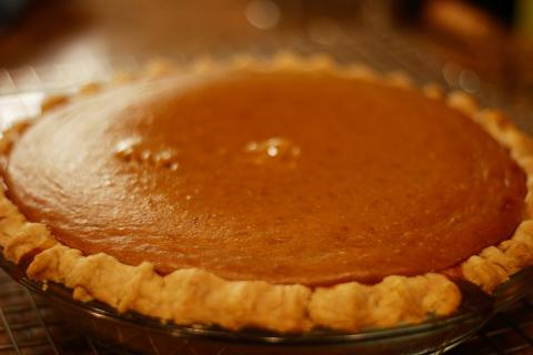 Pumpkin pie Pumpkin made from a real pumpkin