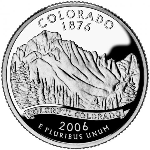 The U.S. Mint's bicentennial commemorative quarter for Colorado