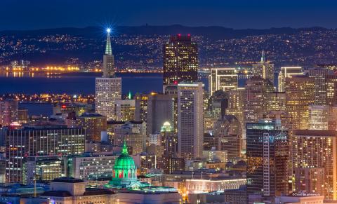 San Francisco at night. San Francisco at night.