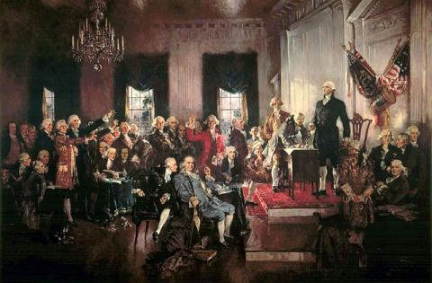Signing of the U.S Constitution at Philadelphia Convention