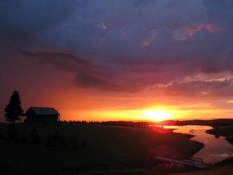 Sunrise in South Dakota Sunrise at Prairie Sky Ranch in South Dakota