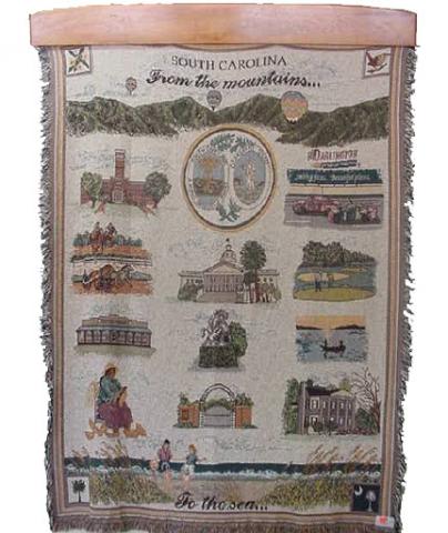 From the Mountains to the Sea State Tapestry  State Symbols USA