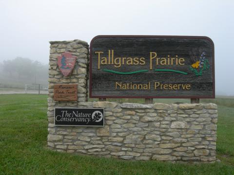 Tallgrass Prairie National Preserve Entrance in Kansas