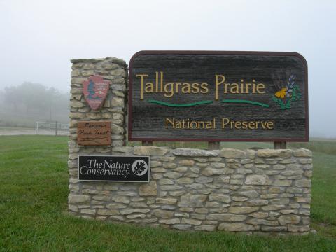 Tallgrass Prairie National Preserve Tallgrass Prairie National Preserve Entrance in Kansas
