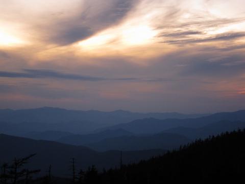 Smoky Mountains at dusk Smokey Mountains at dusk