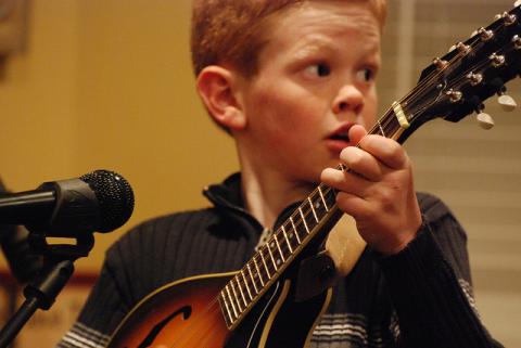 Young bluegrass musician