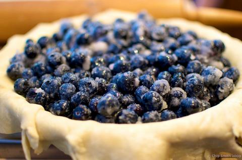 Blueberry pie in the making Blueberry pie in the making
