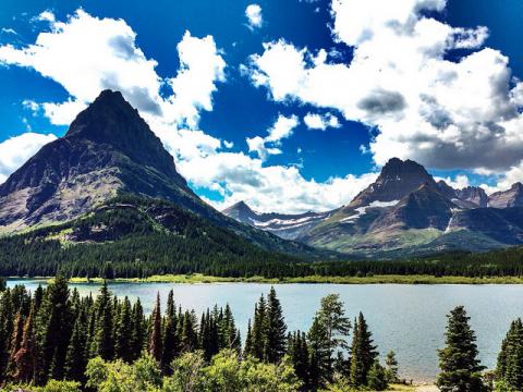Mountains in Glacier National Park, Montana