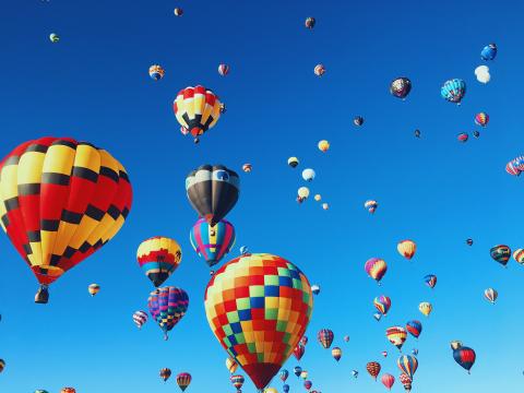 Hot air balloons at the Albuquerque International Balloon Fiesta Hot air balloons at the Albuquerque International Balloon Fiesta