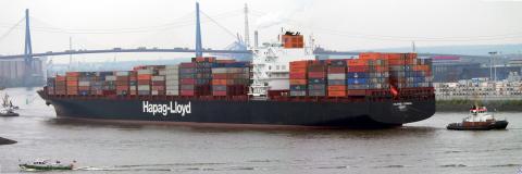 Modern cargo ship