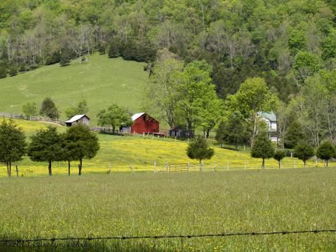 Rural West Virginia; scenic, fertile land