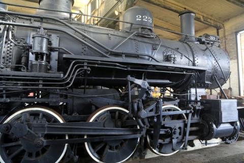 Steam locomotive at Georgia State Railroad Museum Steam locomotive 076B2322; Georgia State Railroad Museum, Savannah GA
