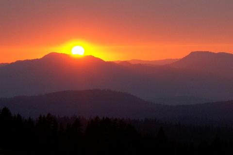 Sunset at Crater Lake, Oregon