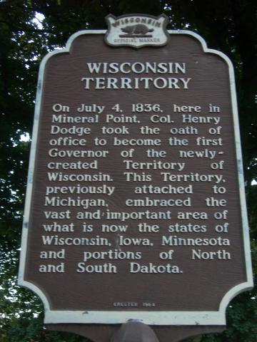 Wisconsin Territory Historic Marker Wisconsin Territory Historic Marker