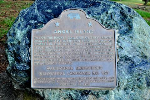 Angel Island Historic Marker, Tiburon, CA Angel Island Historic Marker