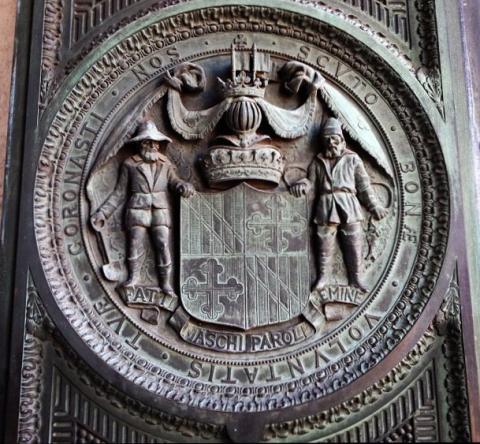 Reverse of state seal Reverse of state seal at the State House in Annapolis, Maryland