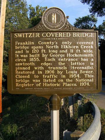Switzer Covered Bridge Historic Marker Switzer Covered Bridge Historic Marker