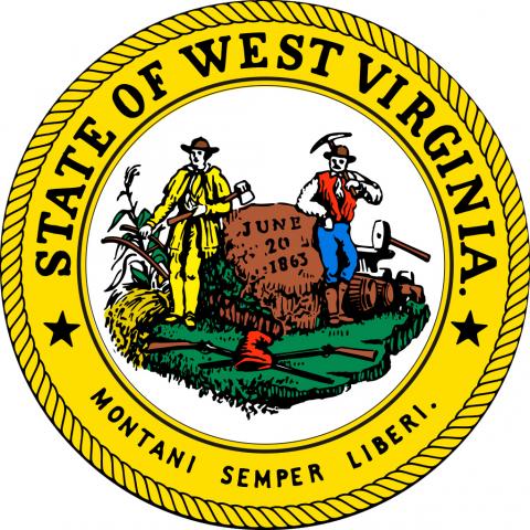 West Virginia state seal Official state seal of West Virginia