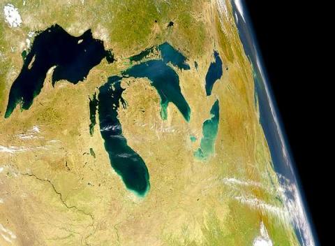 Great Lakes from space