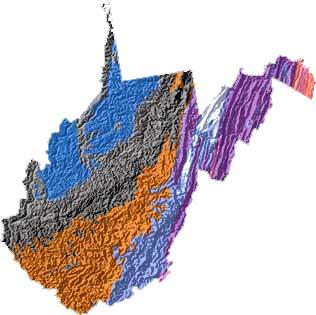 West Virginia USGS map West Virginia USGS map