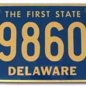 Delaware license plate with state nickname
