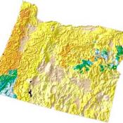 Oregon geology and topography map