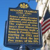 Ben Franklin Historic Marker in Philadelphia