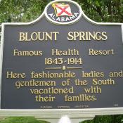 Blount Springs AL historic marker