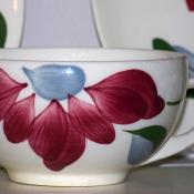  Blue Ridge pottery: hand-painted porcelain cup