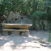 Picnic table in Chickasaw National Recreation Area