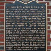 Citizens Hose Company NO. 1 Historic Marker